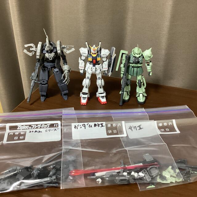ガンプラ組立済み(墨入れ艶消済)RGガンダムmkⅡ ザクⅡ | フリマアプリ ラクマ