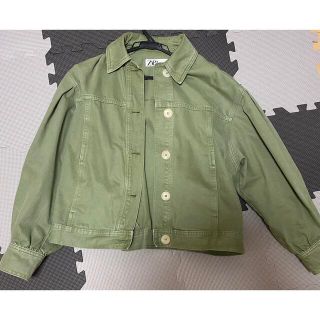 ZARA(Gジャン/デニムジャケット ・ グリーン・カーキ/緑色系 ZARA(Gジャン/デニムジャケット ・ グリーン・カーキ/緑色系