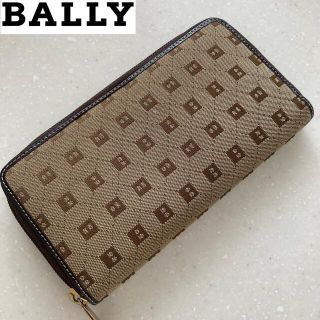 バリー(Bally)のBALLY バリー モノグラム 長財布 ベージュ ラウンドファスナー(長財布)