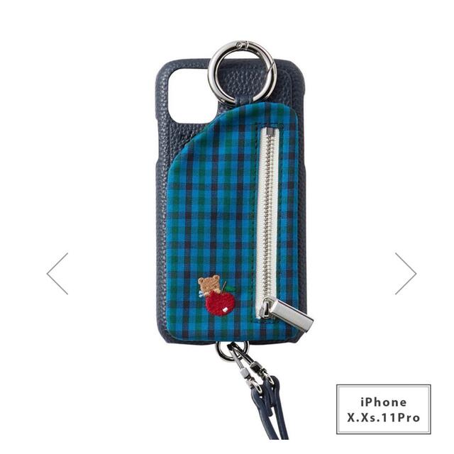 ajew familiar ファミリア エジュー ネイビー iPhone X 紺iPhoneケース