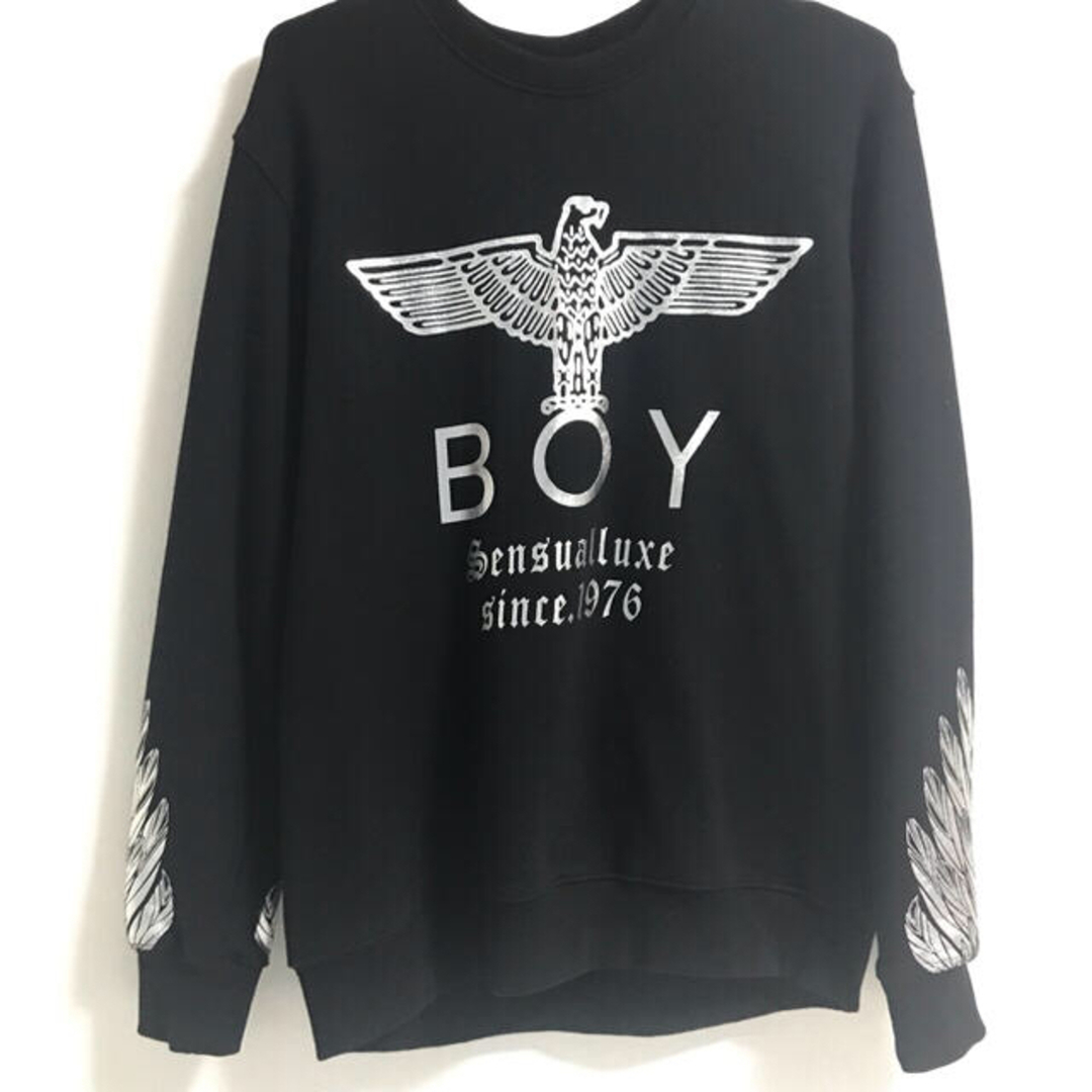 BOY LONDON★美品★ロゴ入り袖切り替えスウェット