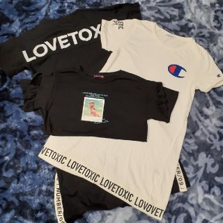 ラブトキシック(lovetoxic)の格安　LOVETOXIC Tシャツ&ワンピース二枚セットおまけワンピース付き！(ワンピース)