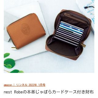 ネストローブ(nest Robe)のリンネル 2022年 1月号 【付録】 ネストローブ じゃばらケース付き財布(財布)