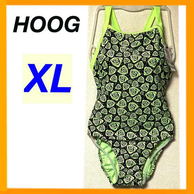 HOOG 競泳水着 女子水着 レディース水着 フーグ 大きい ハイレグ XL 緑 レディースの水着/浴衣(水着)の商品写真