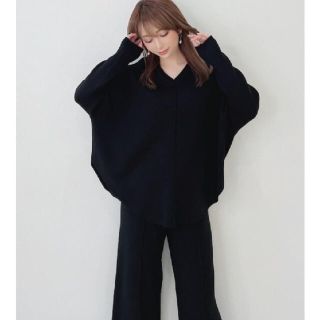 モエリー(MOERY)のモコアズ  Knit セットアップ  ブラック　美品(セット/コーデ)