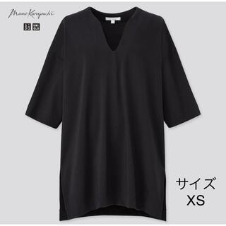 ユニクロ(UNIQLO)のエアリズムコットンオーバーサイズT（5部袖）mame kurogouchi(Tシャツ(半袖/袖なし))
