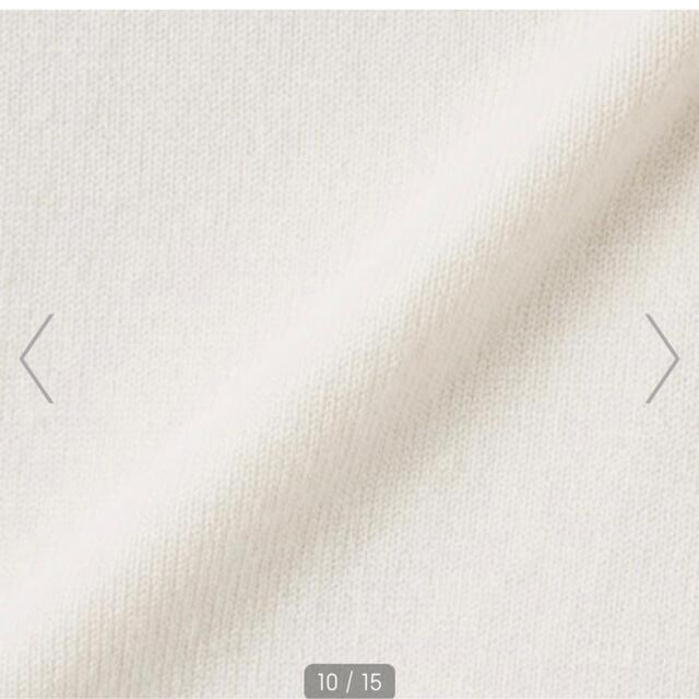 GU(ジーユー)の新品未使用　プリーツスリーブクルーネックセーター　M ナチュラル メンズのトップス(Tシャツ/カットソー(七分/長袖))の商品写真