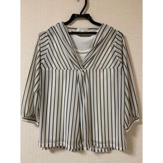 グローブ(grove)の【美品】grove 重ね着風七分袖トップス(カットソー(長袖/七分))