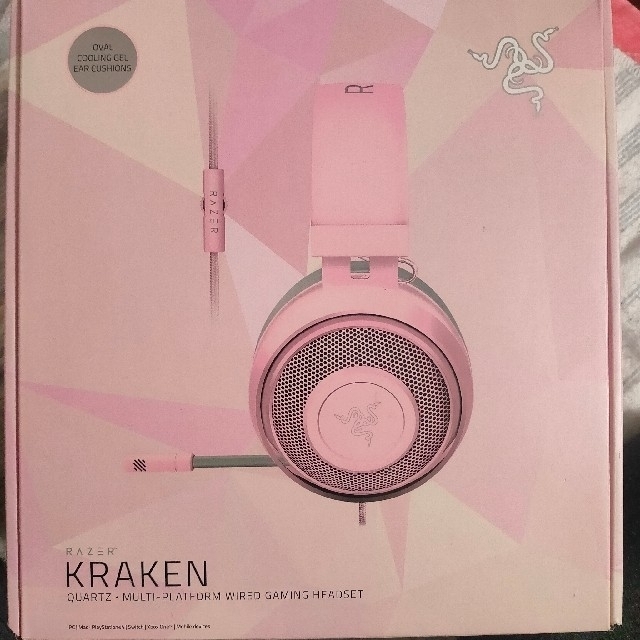 Razer(レイザー)のRazer Kraken Quartz Pink ゲーミングヘッドセット スマホ/家電/カメラのオーディオ機器(ヘッドフォン/イヤフォン)の商品写真