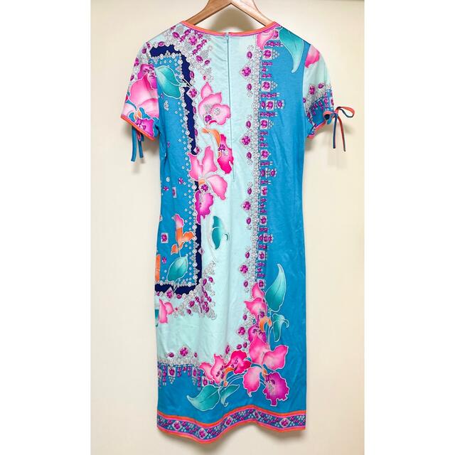 LEONARD レオナール 半袖 ワンピース SIZE M ライトブルーブルー 安い購入 www.skytrac.ca