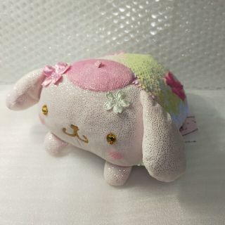 ポムポムプリン(ポムポムプリン)の専用　サンリオ　ポムポムプリン　桜　スパンコール　ピンク色　マメプチ　マスコット(ぬいぐるみ)