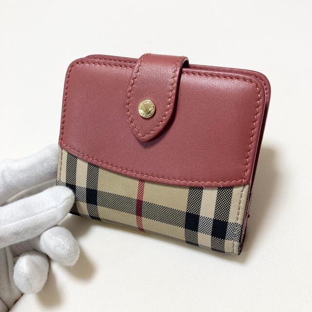 BURBERRY(バーバリー)のバーバリー　折り財布　Burberry チェック　ピンク レディースのファッション小物(財布)の商品写真