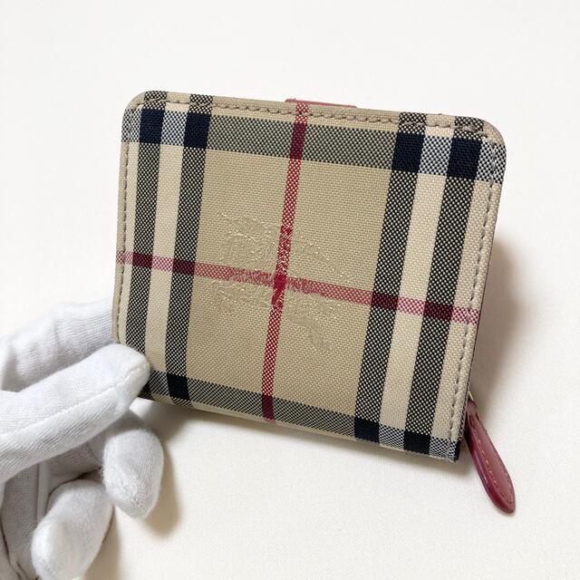 BURBERRY(バーバリー)のバーバリー　折り財布　Burberry チェック　ピンク レディースのファッション小物(財布)の商品写真