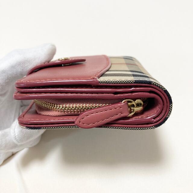 BURBERRY(バーバリー)のバーバリー　折り財布　Burberry チェック　ピンク レディースのファッション小物(財布)の商品写真