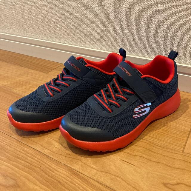 SKECHERS(スケッチャーズ)のスケッチャーズ　スニーカー　子供　靴　21cm ネイビー×レッド キッズ/ベビー/マタニティのキッズ靴/シューズ(15cm~)(スニーカー)の商品写真