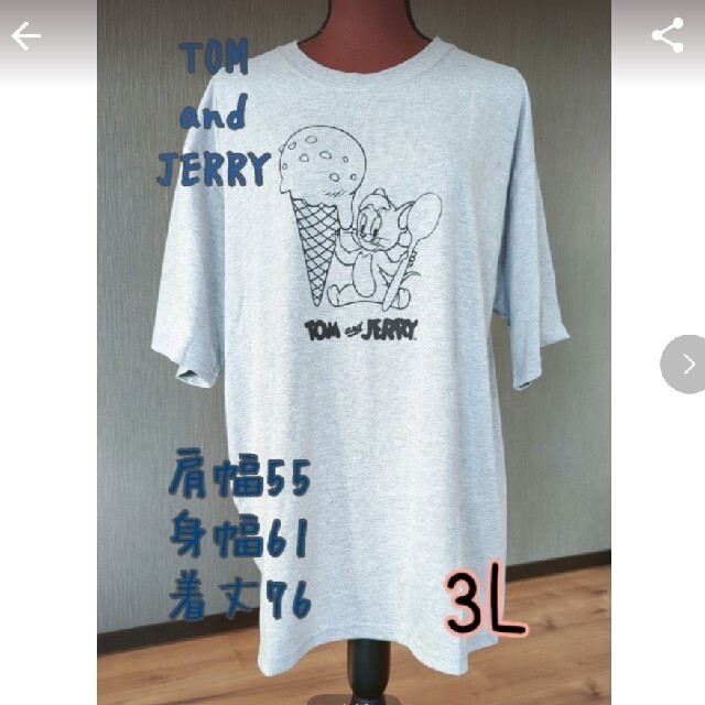最新作売れ筋が満載 【TOMandJERRY】新品タグ付き グレー半袖Tシャツ サイズ3L Tシャツ+カットソー(半袖+袖なし)