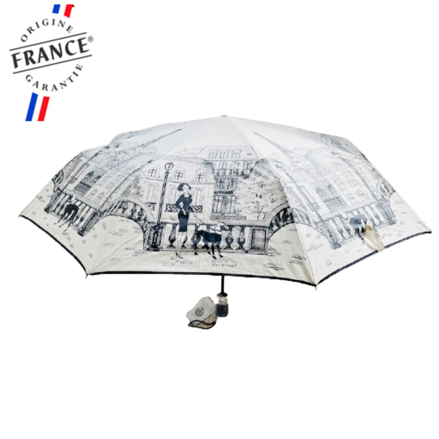 フランス製　ギドジャン 折りたたみ傘 " パリジェンヌ " 白　正規輸入品 レディースのファッション小物(傘)の商品写真