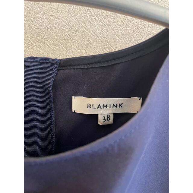 BLAMINK(ブラミンク)のBLAMINK ブラミンク コットンシルクバックジップブラウス 38 レディースのトップス(シャツ/ブラウス(長袖/七分))の商品写真