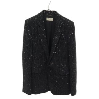 サンローラン(Saint Laurent)のSAINT LAURENT PARIS サンローランパリ 19AW スパンコール装飾テーラードジャケット ブラック 600331(テーラードジャケット)