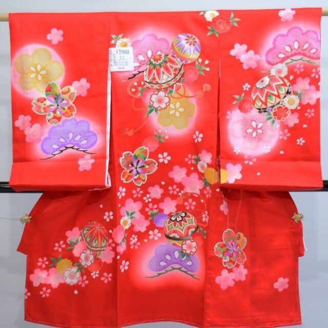 お宮参り 産着 女児 正絹 のしめ 祝着 金刺繍 NO28738-