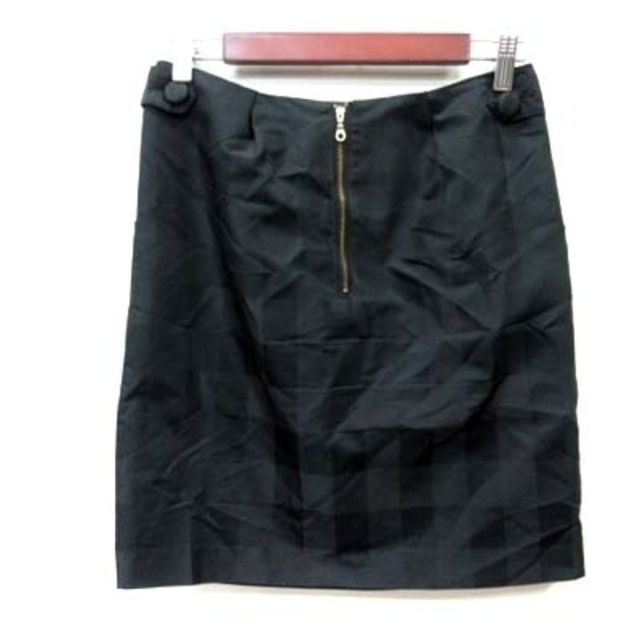 ESTNATION(エストネーション)のエストネーション ビス タイトスカート ミニ ギンガムチェック 38 ブラック レディースのスカート(ミニスカート)の商品写真