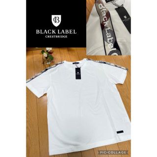 ブラックレーベルクレストブリッジ(BLACK LABEL CRESTBRIDGE)の格安！ブラックレーベルクレストブリッジ★サイドラインチェックロゴTシャツ新品L(Tシャツ/カットソー(半袖/袖なし))