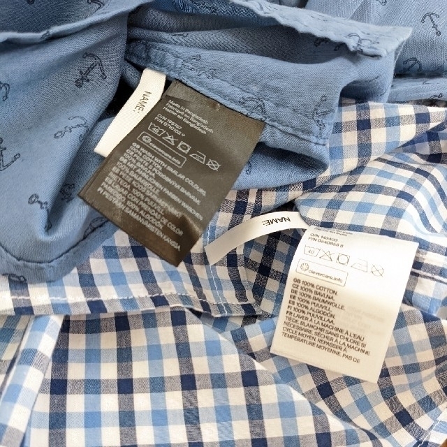 H&M(エイチアンドエム)のH&M キッズ　コットンシャツ2枚セット　8y 　美品 キッズ/ベビー/マタニティのキッズ服男の子用(90cm~)(Tシャツ/カットソー)の商品写真