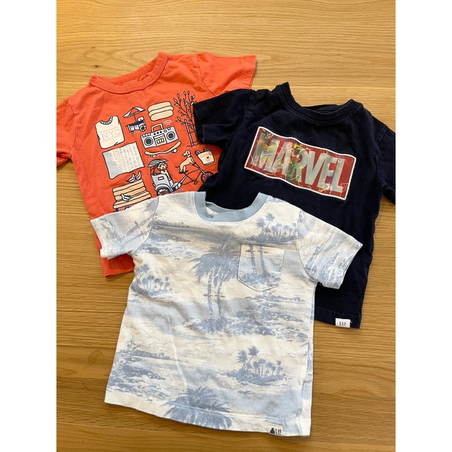 GAP(ギャップ)の【GAP】夏Tシャツ！3枚セット キッズ/ベビー/マタニティのキッズ服男の子用(90cm~)(Tシャツ/カットソー)の商品写真