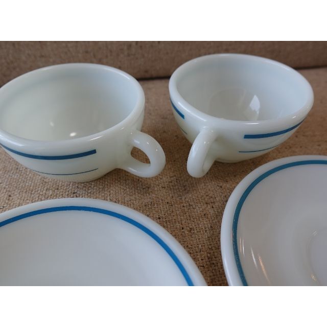 Pyrex - PYREX パイレックス ブルーバンド C&S 2客セットの通販 Pyrex - PYREX パイレックス ブルーバンド C&S 2客セットの通販