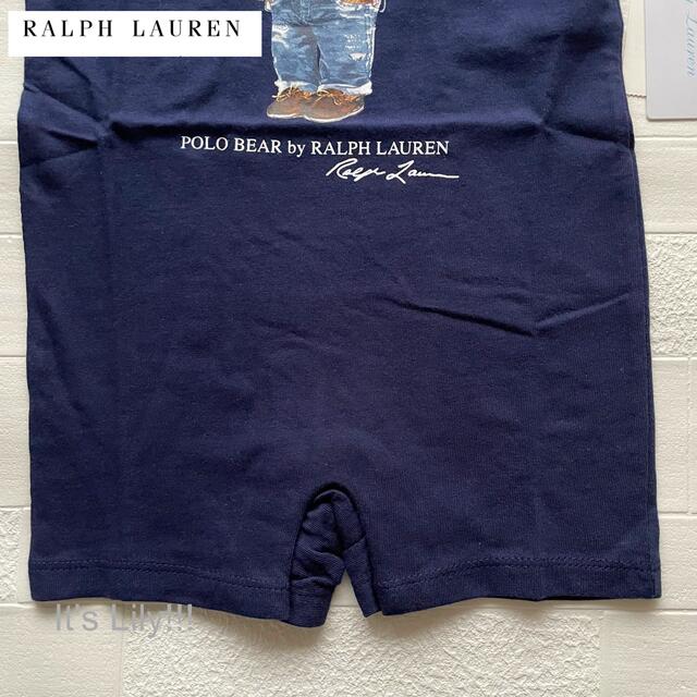 Ralph Lauren(ラルフローレン)の可愛いポロベア　6m70cm ラルフローレン　ポロベア　ネイビー　ロンパース キッズ/ベビー/マタニティのベビー服(~85cm)(ロンパース)の商品写真