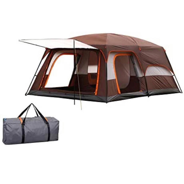 釘ロープターフ用支柱大型 折りたたみ 式 テント 8人用 2ルーム キャンプ アウトドア