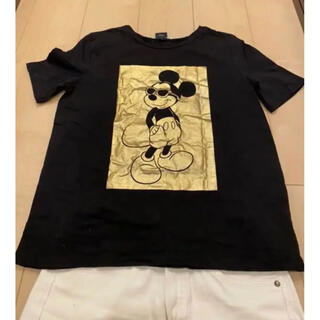 ザラ(ZARA)のディズニーコラボ　ミッキー　ブラック×ゴールド(Tシャツ(半袖/袖なし))