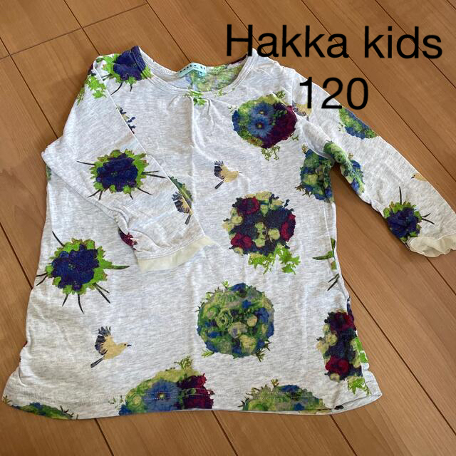 hakka kids(ハッカキッズ)のhakka kids 七分袖　Tシャツ　120 キッズ/ベビー/マタニティのキッズ服女の子用(90cm~)(Tシャツ/カットソー)の商品写真