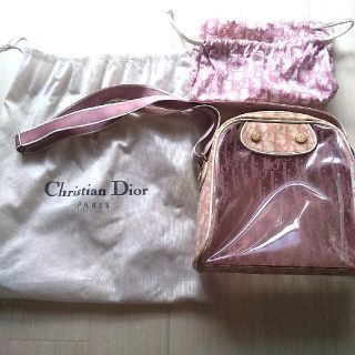 ディオール(Dior)のDior トロッター ピンク クリアバッグ(ショルダーバッグ)