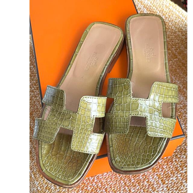 Hermes - エルメスサンダル《オラン》💕クロコダイル35.5の通販 by