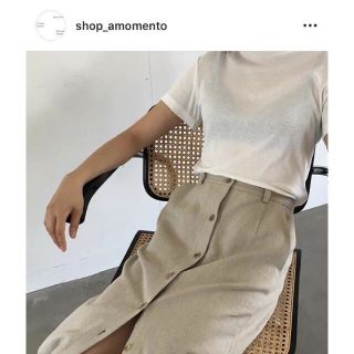 トゥデイフル(TODAYFUL)のshop amomento 韓国 リネン スカート(ロングスカート)