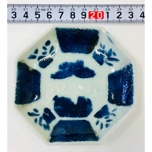 ご注意ください 時代 和食器 8角形 大皿 木箱付き - 通販