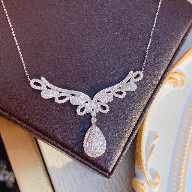 国内在庫】 天然ダイヤモンドネックレス1ct k18 ネックレス - www