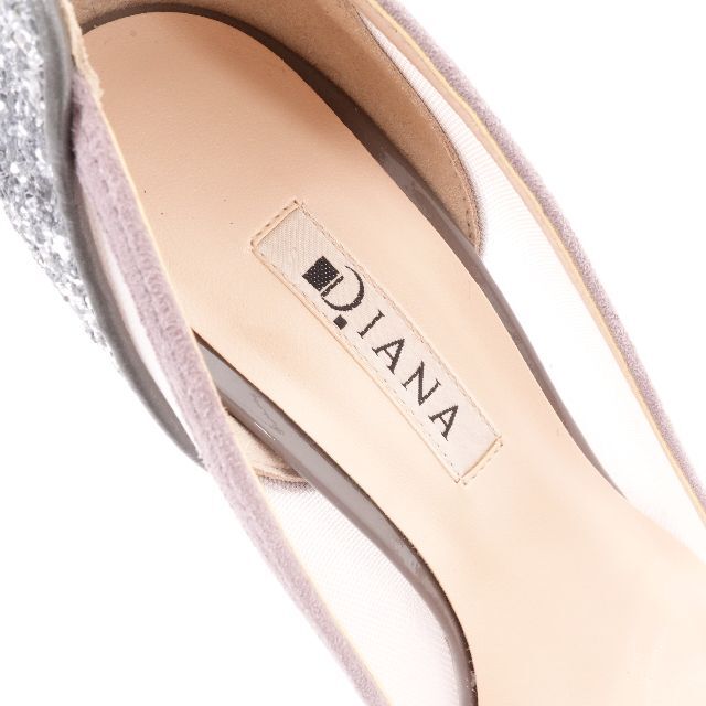 DIANA(ダイアナ)のDIANA ダイアナ　グリッターヒール　レディース　ライトグレー レディースの靴/シューズ(ハイヒール/パンプス)の商品写真