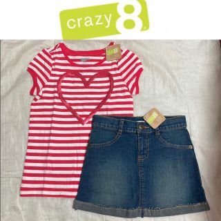 ジンボリー(GYMBOREE)の新品タグ付き☆crazy8 Tシャツ&スカートセットジンボリーGAPボーデン(ワンピース)