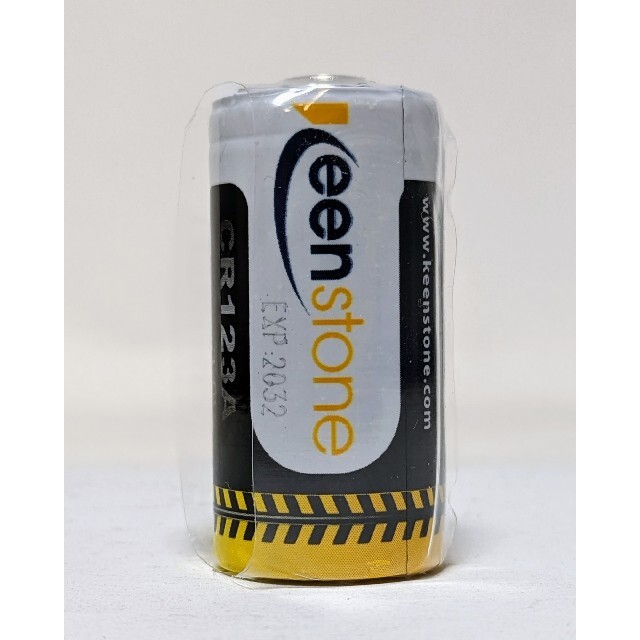 CR123A 1本 3Vリチウムイオン電池 1600mAh Keenstone スマホ/家電/カメラのスマートフォン/携帯電話(バッテリー/充電器)の商品写真