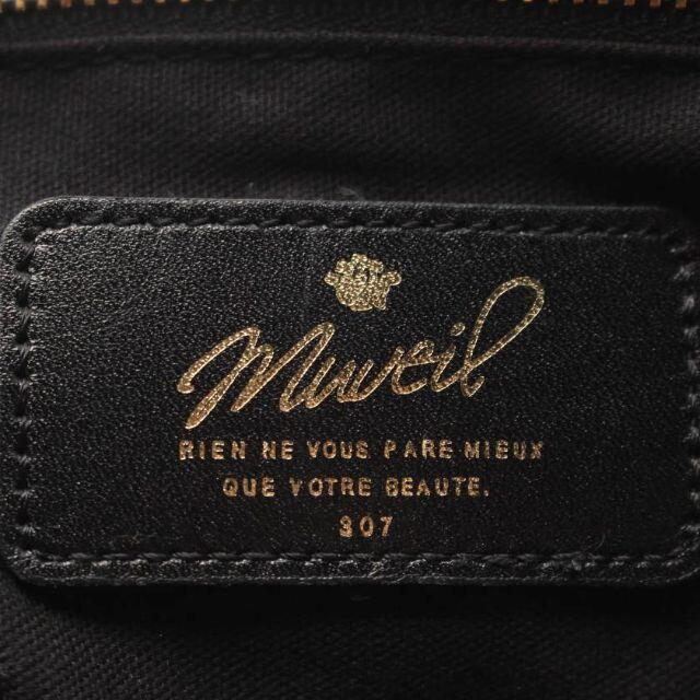 MUVEIL WORK(ミュベールワーク)のMUVEIL ハンドバッグ 花柄 キャンバス レザー ブラック マルチカラー レディースのバッグ(ハンドバッグ)の商品写真