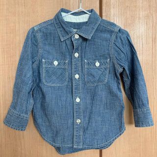 ベビーギャップ(babyGAP)のbaby GAP デニムシャツ　90cm(ブラウス)