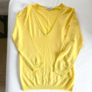 ジョンスメドレー(JOHN SMEDLEY)のジョンスメドレー　七分袖ウールVネックニット(ニット/セーター)