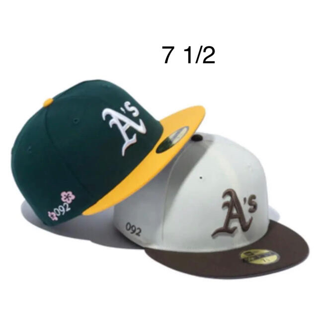 帽子ニューエラ 福岡限定59FIFTY オークランドアスレチックス 福岡ステッカー付