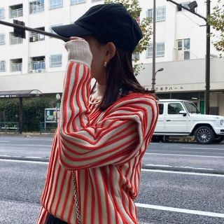 アメリヴィンテージ(Ameri VINTAGE)のAMERI SWELL STRIPE KNIT 完売品(ニット/セーター)