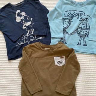 ユニクロ(UNIQLO)のUNIQLO ロンT ミッキー　西松屋　ZARA 90サイズ  3点セット(Tシャツ/カットソー)