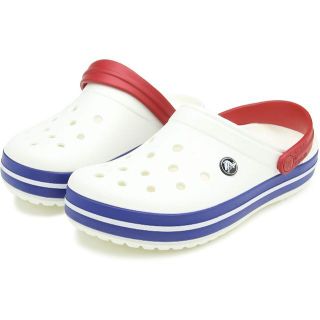 クロックス(crocs)の24cm クロックス クロックバンド クロッグ ホワイト ブルー ジーン(サンダル)