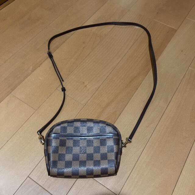 美品 LOUIS VUITTON ルイヴィトン N51296 ダミエ ポシェット イパネマ ショルダーバッグ 1点 ブラウン ボディバッグ 2WAY ポシェット レディース AM4506W1