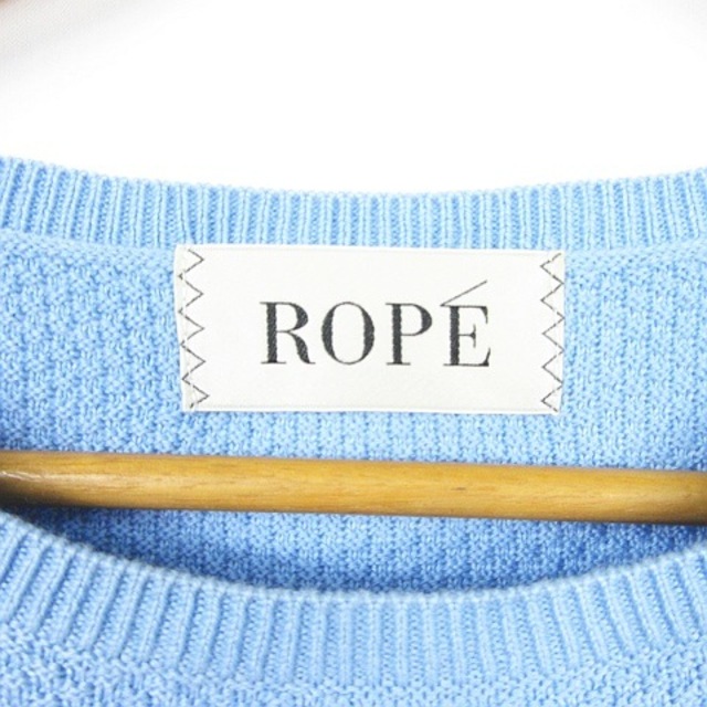 ROPE’(ロペ)のロペ ROPE ニット カットソー 長袖 ラウンドネック 毛 M ライトブルー レディースのトップス(ニット/セーター)の商品写真